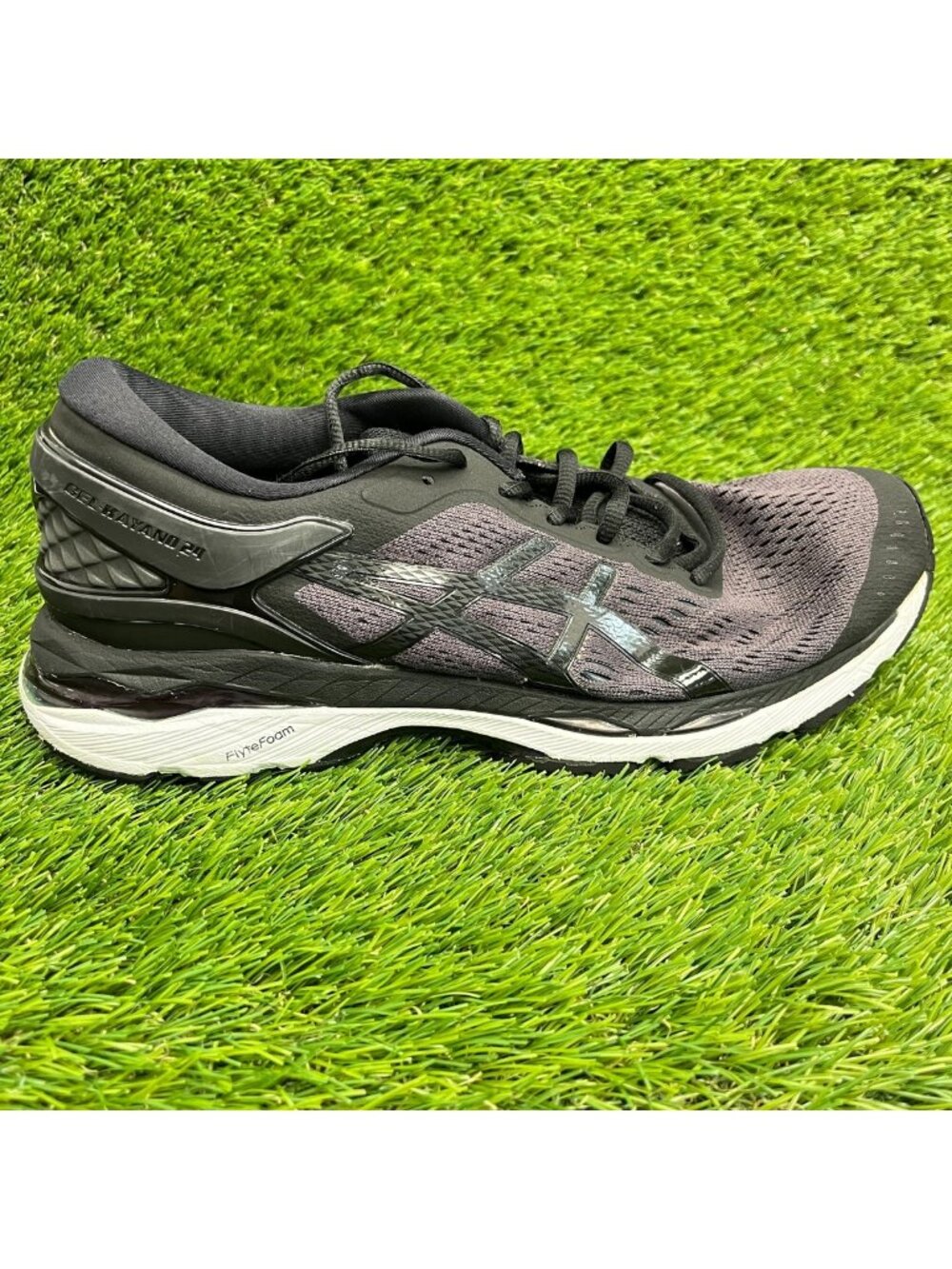 Asics Gel-Kayano 24 Womens Size 9 Black White Athletic Running Shoes Sneakers